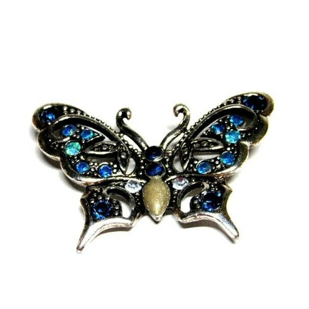 Butterfly Pin Mixed Colors Rhinestone
